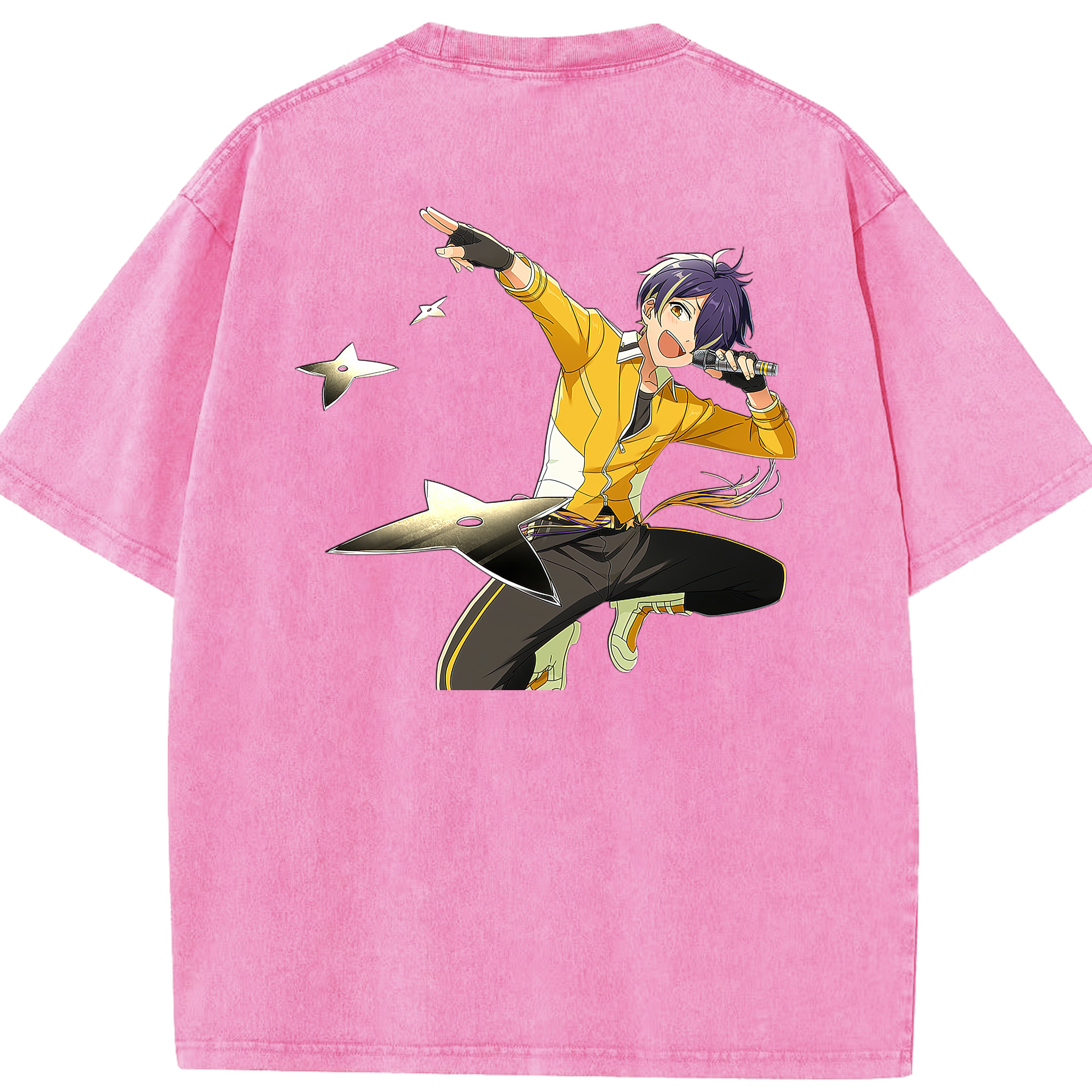 （画像用） あんさんぶるスターズ! Ensemble Stars 綿100% ヴィンテージ風 半袖Tシャツ（背面プリント）